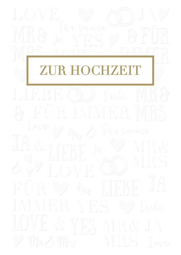 Zur Hochzeit Liebe Mr & Mrs