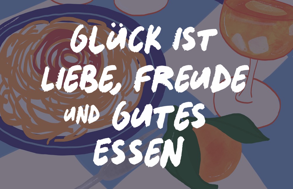 GLÜCK IST LIEBE, FREUDE UND GUTES ESSEN - MAGNETE