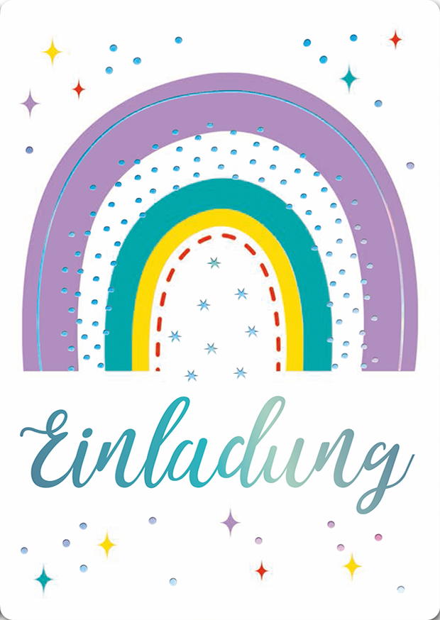 GK MEHRSTÜCKPACKUNG EINLADUNG REGENBOGEN