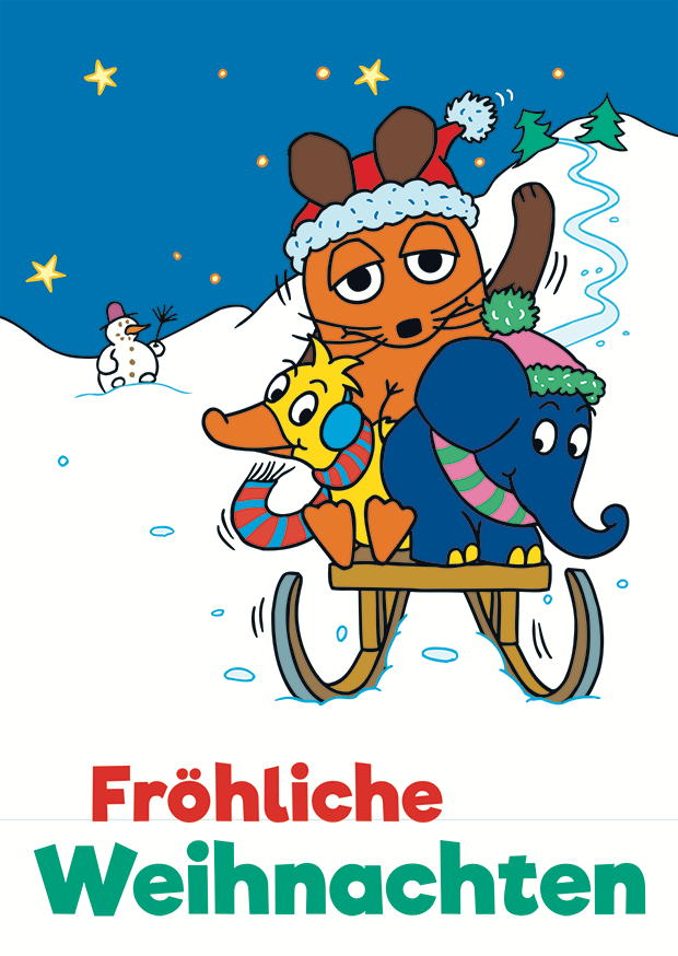 Fröhliche Weihnachten Schlitten