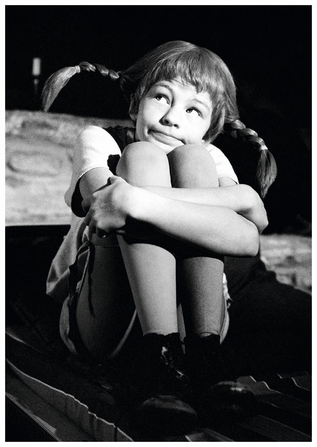 PL PIPPI NACHDENKLICH SCHWARZ-WEISS