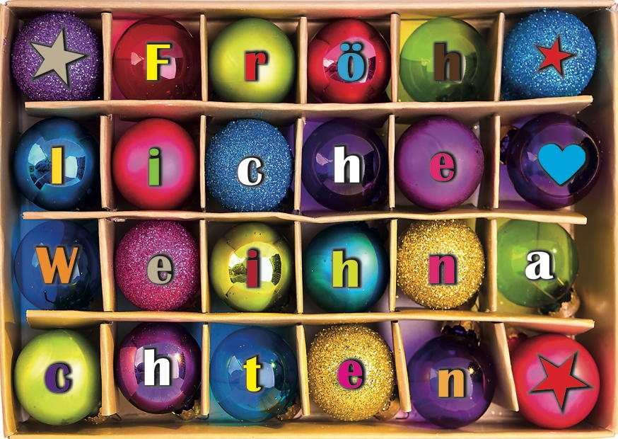 FRÖHLICHE WEIHNACHTEN KUGELN