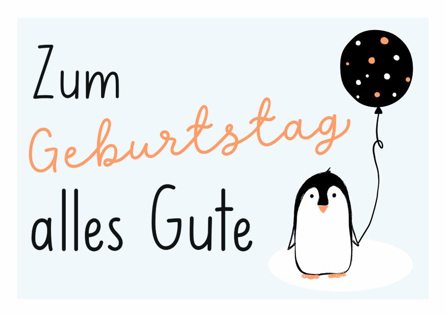 Zum Geburtstag Pinguin