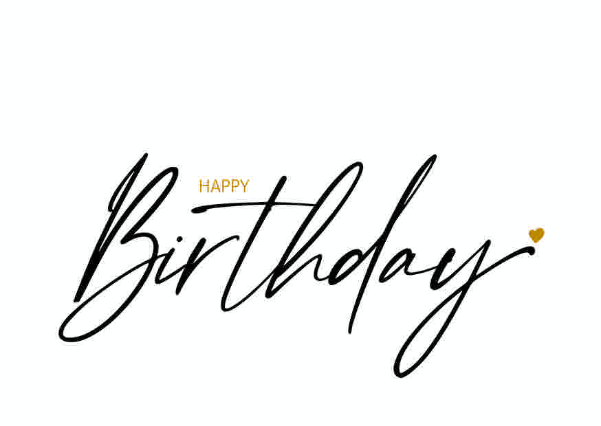 HAPPY BIRTHDAY SCHREIBSCHRIFT