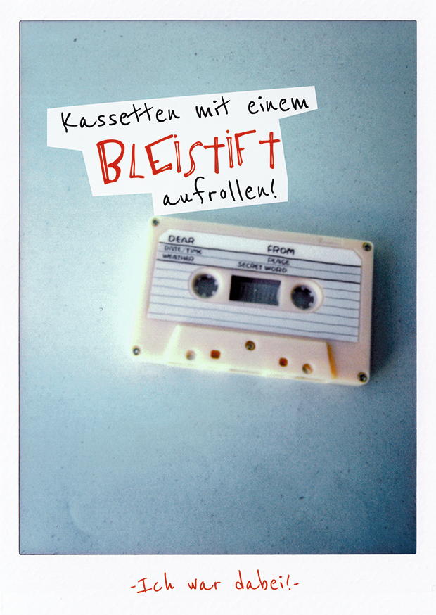 KASSETTEN MIT EINEM BLEISTIFT KASSETTEN MIT EINEM BLEISTIFT