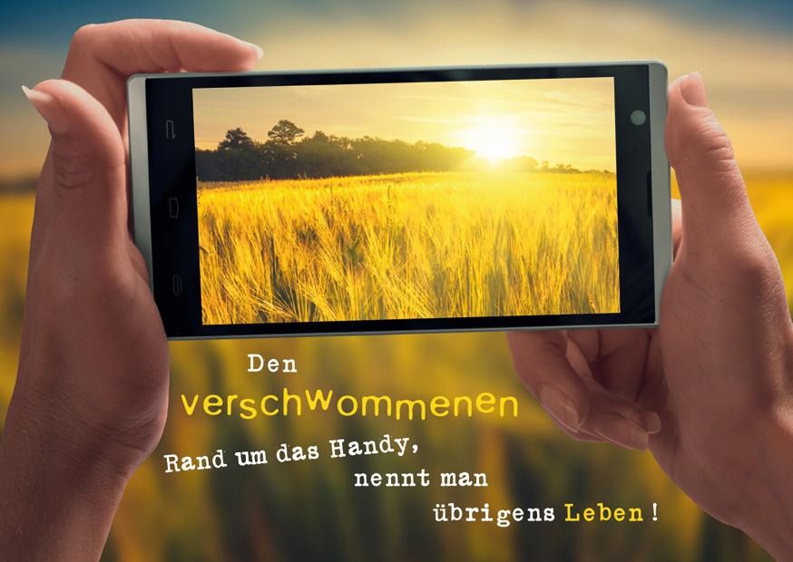 VERSCHMOMMENEN RAND UM DAS HANDY
