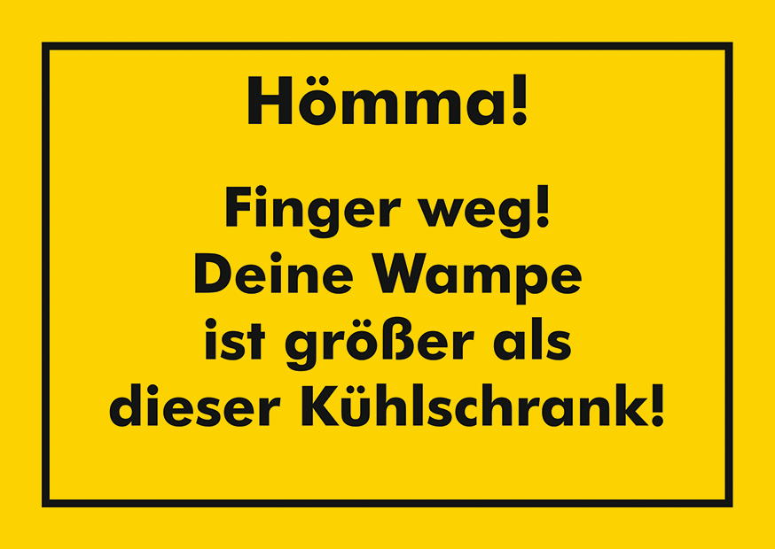 HÖMMA. FINGER WEG