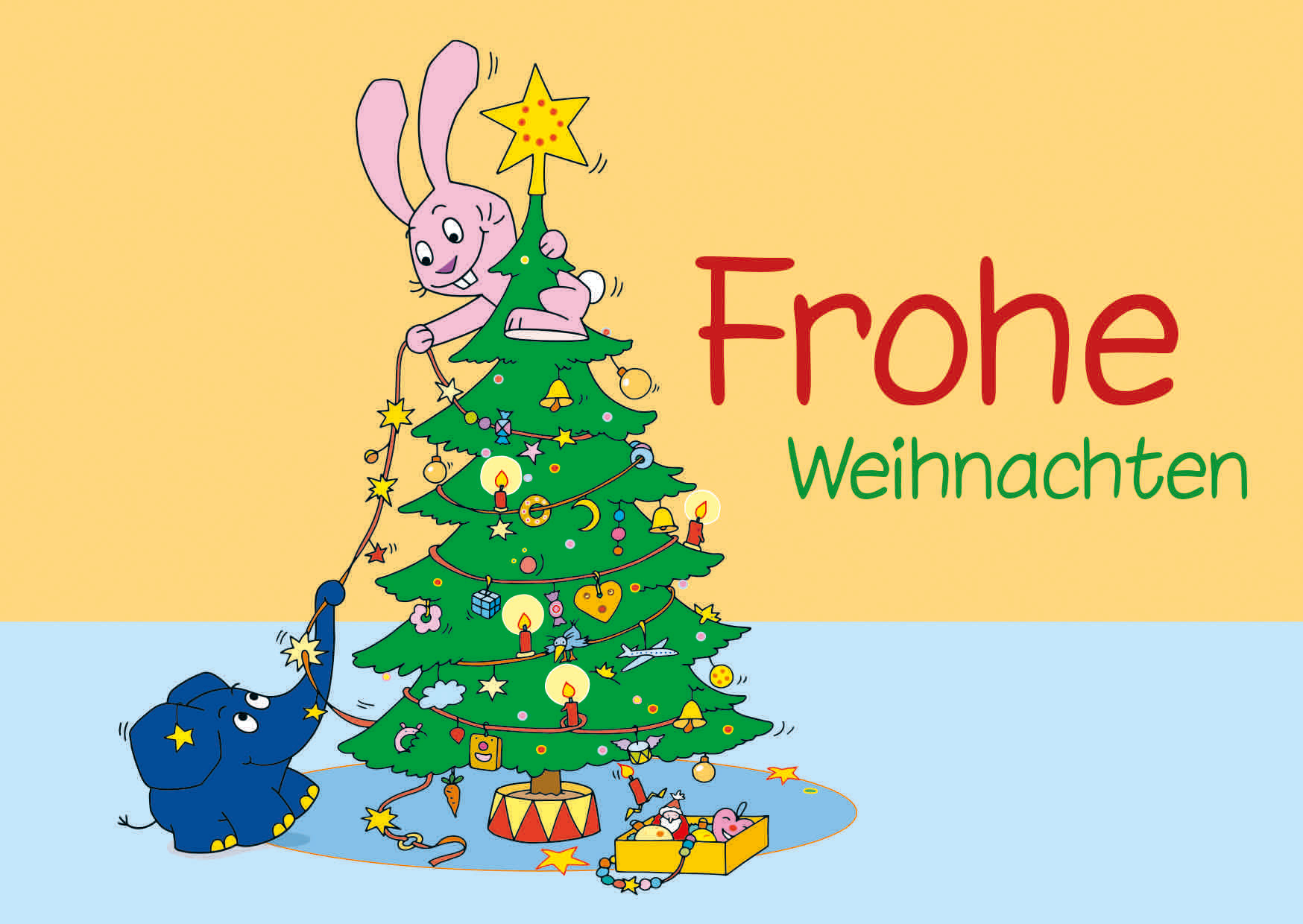 ELEFANT UND HASE WEIHNACHTSBAUM