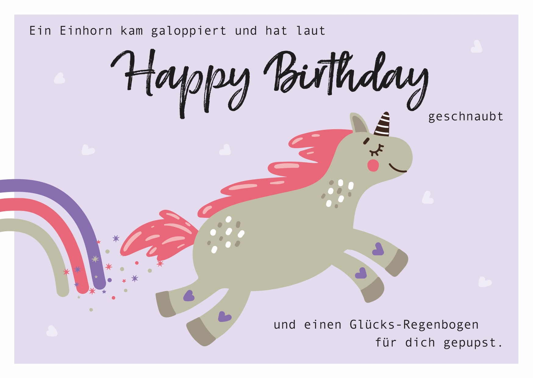 GLÜCKS-REGENBOGEN FÜR DICH GEPUPST