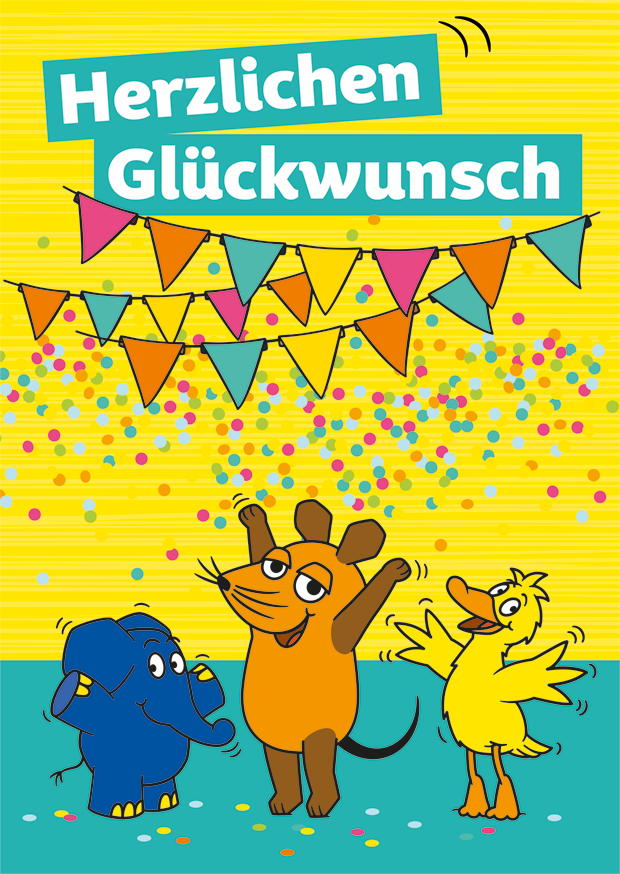 Herzlichen Glückwunsch Konfetti