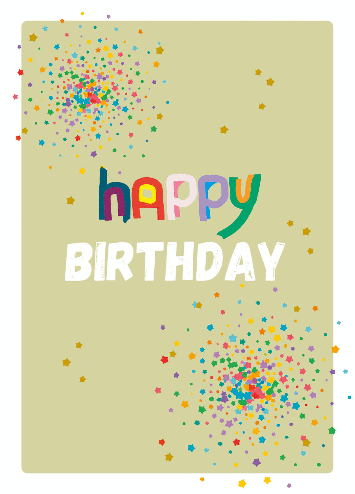 0109-6002 HAPPY BIRTHDAY STERNKONFETTI