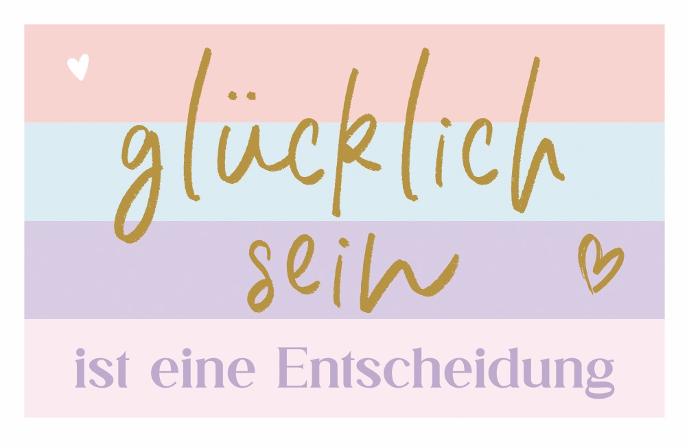 GLÜCKLICH SEIN- MAGNETE GOLD