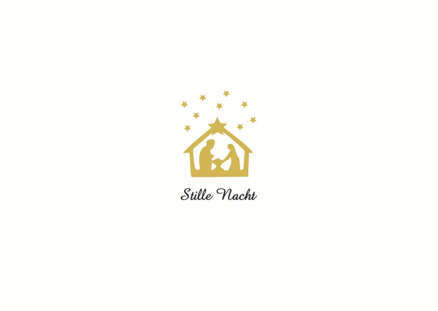 Stille Nacht Krippe Gold