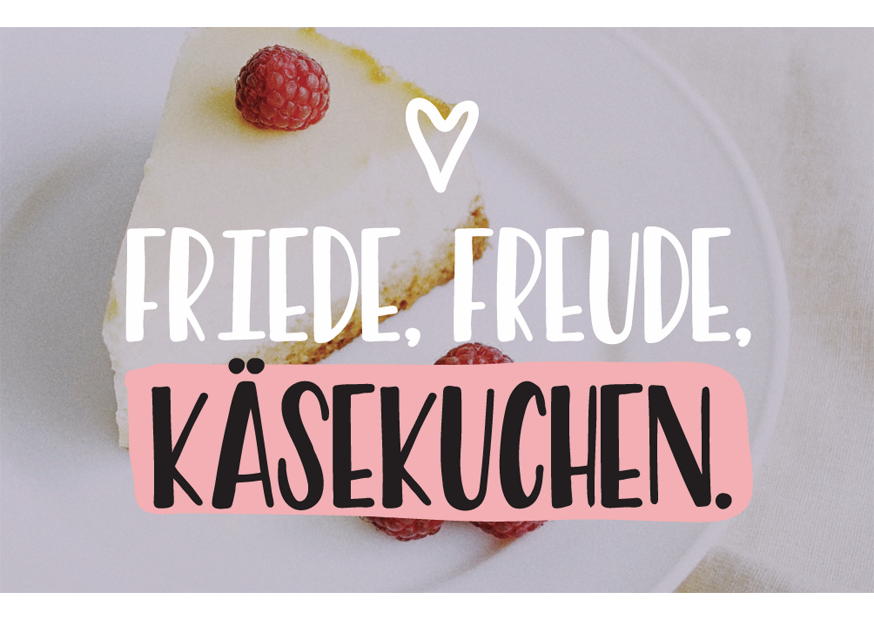 Friede, Freude, Käsekuchen - Magnete