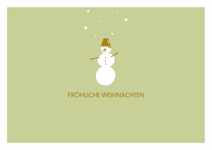FRÖHLICHE WEIHNACHTEN SCHNEEMANN