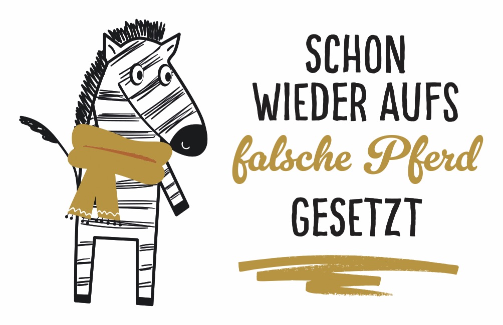 AUFS FALSCHE PFERD GESETZT- MAGNETE GOLD