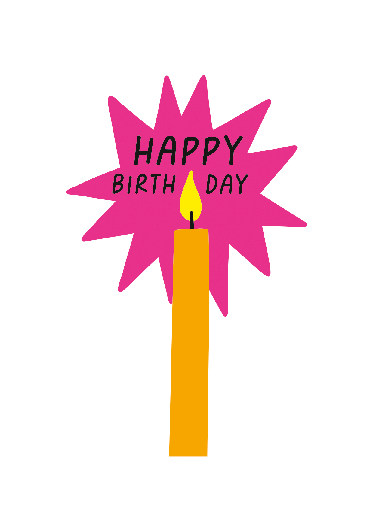 HAPPY BIRTHDAY KERZE - NEON