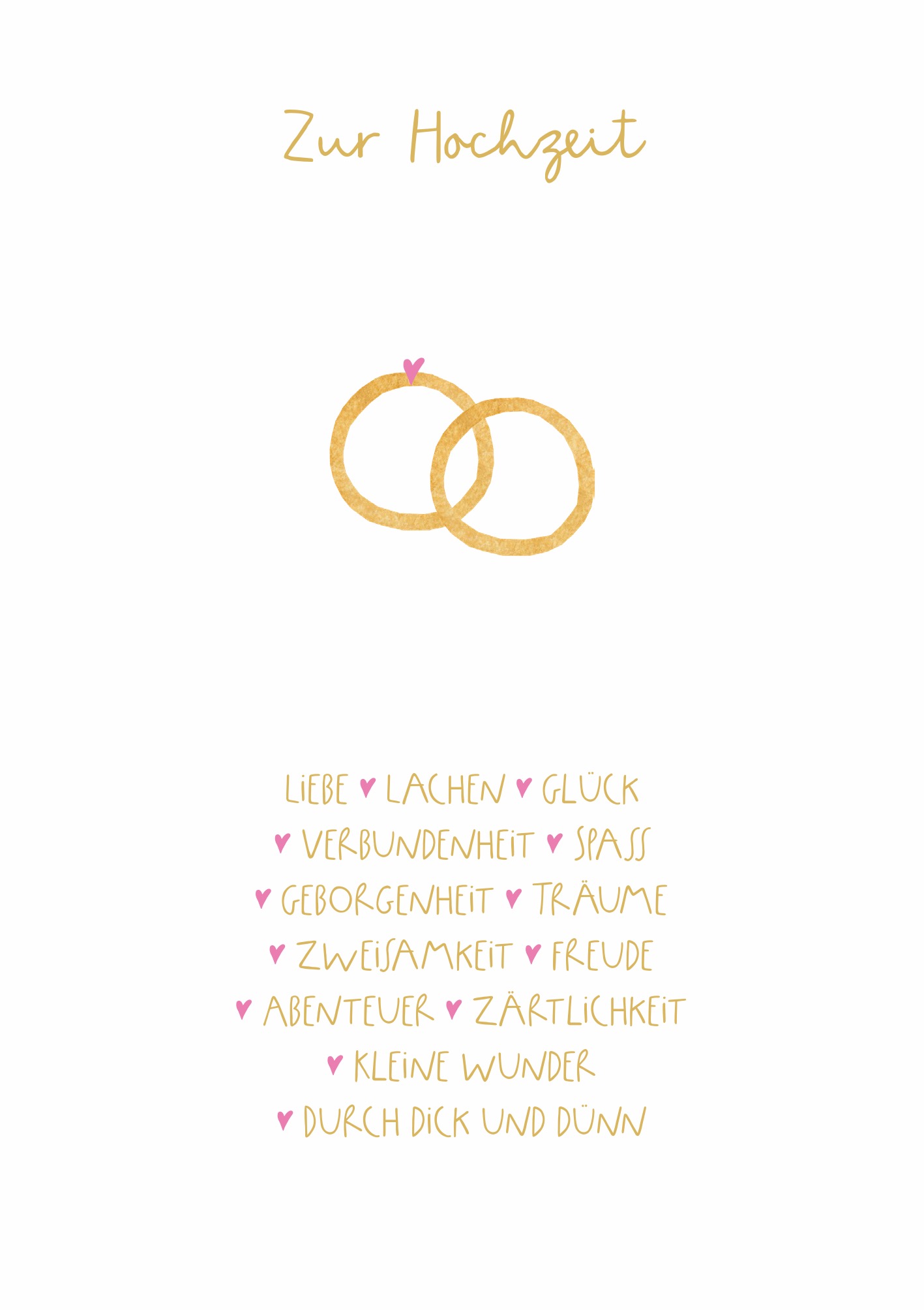 ZUR HOCHZEIT ZWEI RINGE