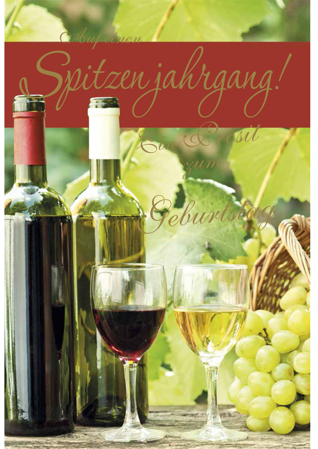 Zum Geburtstag Weinflaschen