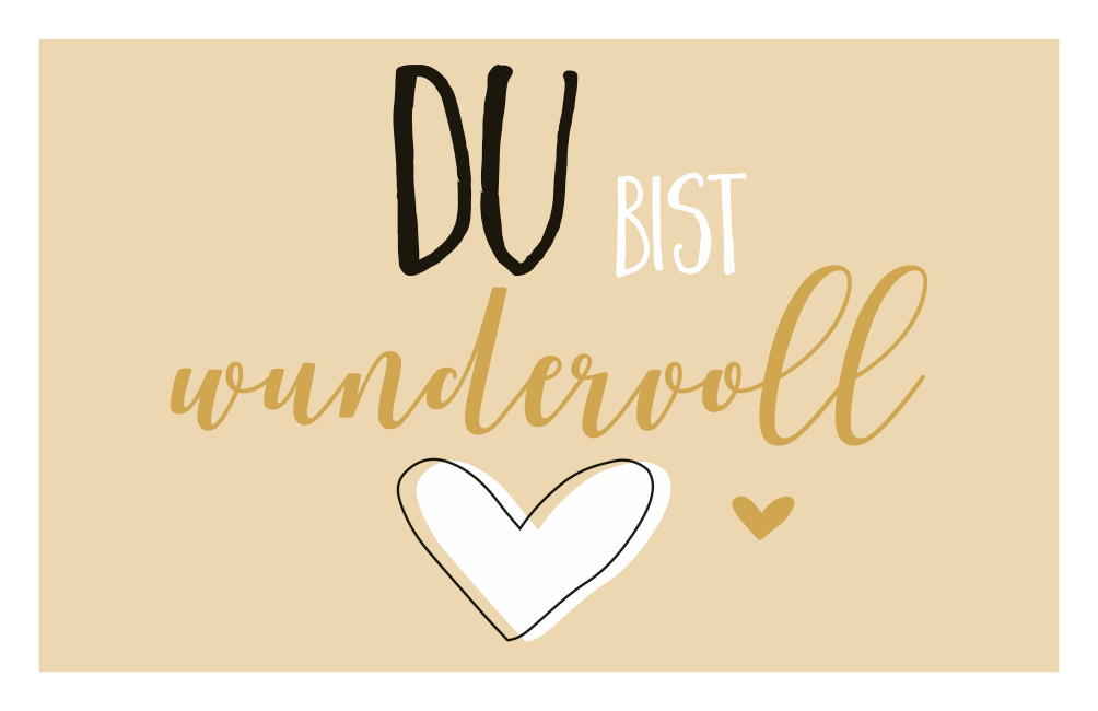 Du Bist Wundervoll - Magnete Gold