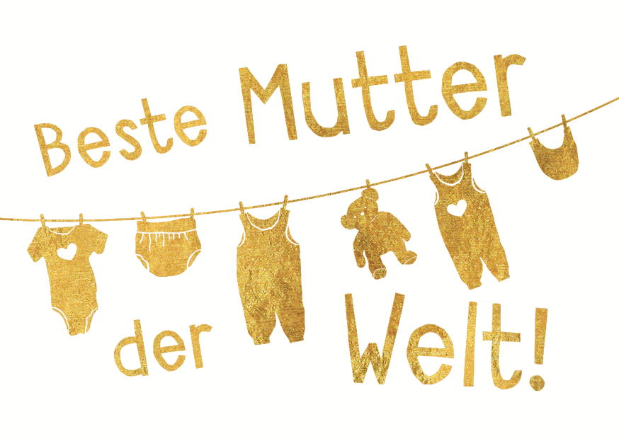 Beste Mutter Der Welt! - Magnete Gold