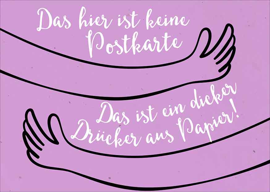 DAS IST EIN DICKER DRÜCKER AUS PAPIER