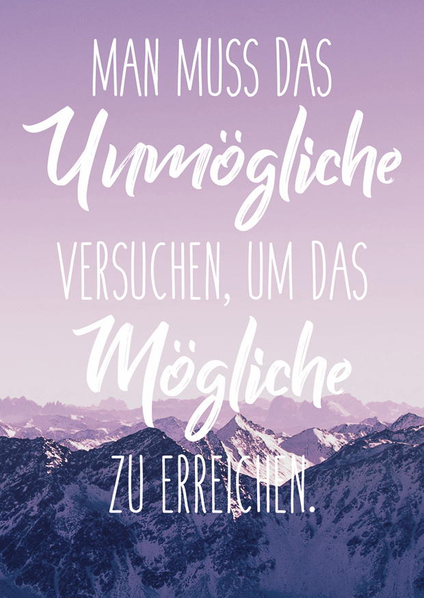 DAS UNMÖGLICHE VERSUCHEN