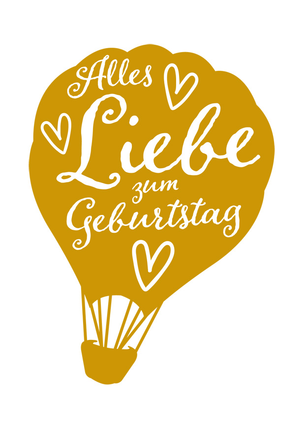 Alles Liebe Heissluftballon