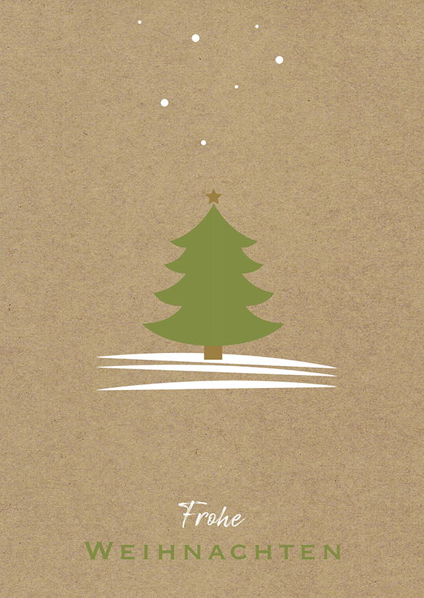TANNENBAUM MIT SCHNEEFLOCKEN