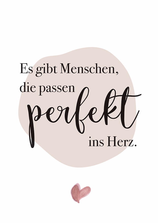 ES GIBT MENSCHEN, DIE PASSEN PERFEKT